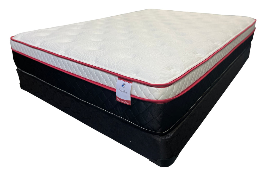 Firmness 6 Paradise Queen Pillow Top Pocket Coil by Sleep In!!