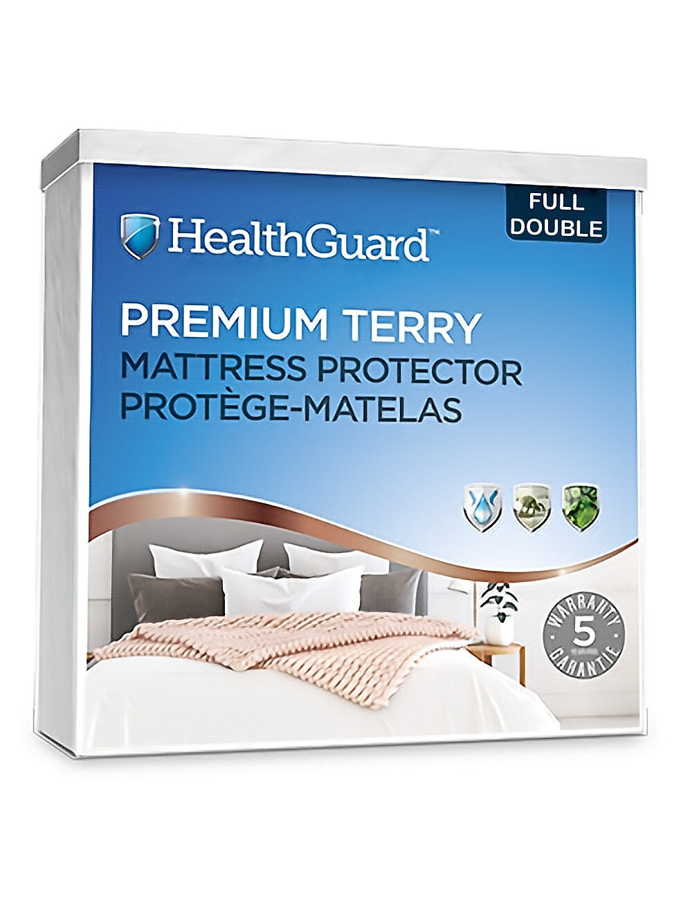 HealthGuard Premium Terry Double/Full Mattress Protector