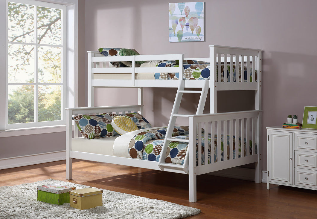 Single over Double White Bunk Bed Frame 102