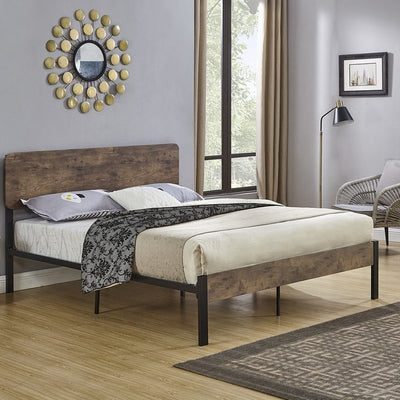IF-5580 Rustic Wood Bed Frame Double / Full size