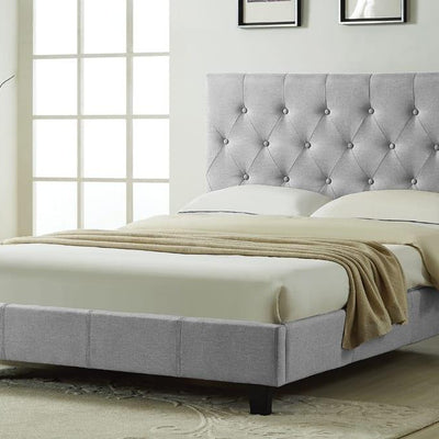 Light Grey King Platform Bed Frame 2366